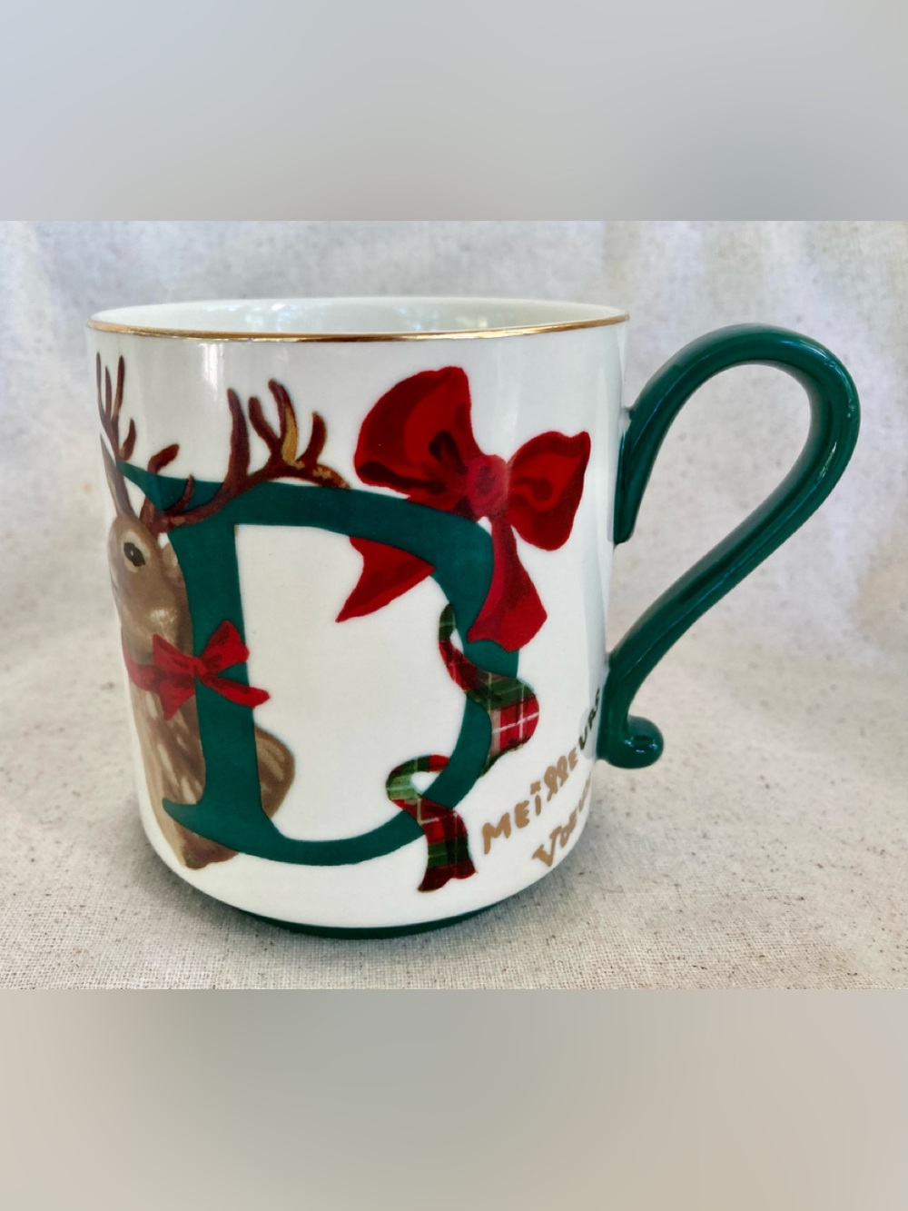 Anthropologie Nathalie Lete Monogram “D”
Christmas Mug